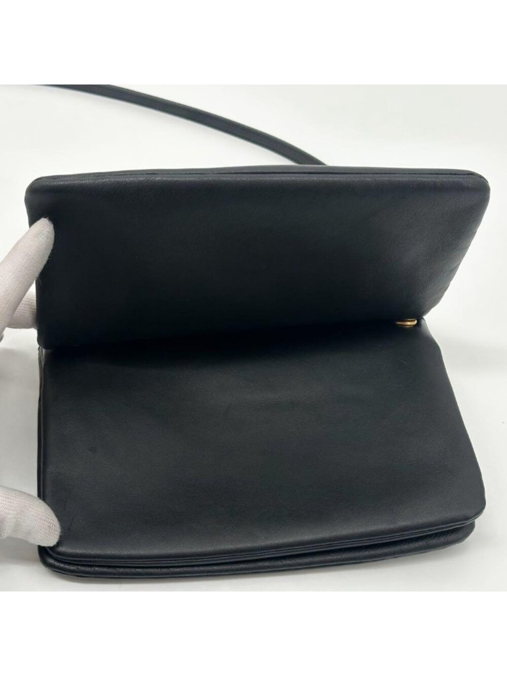 Celine Trio Small Shoulder Bag Pouch Leather Phoebe Philo Era - Picture 9 of 15